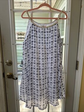 India Boutique White anchor print dress